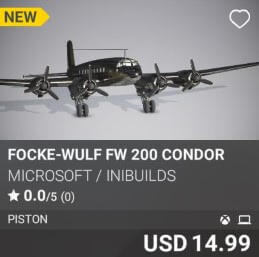 Focke-Wulf Fw 200 Condor by Microsoft / iniBuilds. USD 14.99