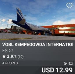 VOBL Kempegowda International Airport by FSDG. USD 12.99