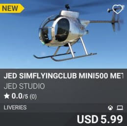 JED simFlyingClub mini500 Metal Liveries by JED Studio. USD 5.99