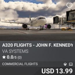 A320 Flights - John F. Kennedy (KJFK) - Vol 3 by VA SYSTEMS. USD 13.99