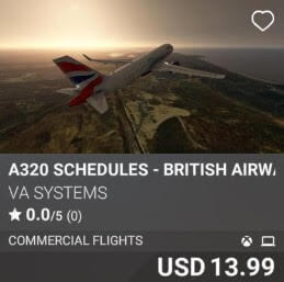 A320 Schedules - British Airways - Vol 7 by VA SYSTEMS. USD 13.99