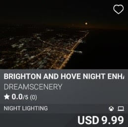 Brighton and Hove Night Enhanced by Dreamscenery. USD 9.99