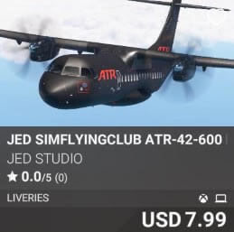 JED simFlyingClub ATR-42-600 Liveries by JED Studio. USD 7.99