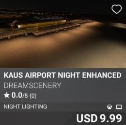 KAUS Airport Night Enhanced by DreamScenery. USD 9.99