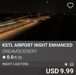 KSTL Airport Night Enhanced by DreamScenery. USD 9.99