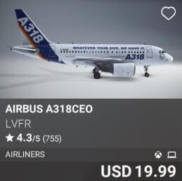 Airbus A318ceo by LVFR. USD 19.99