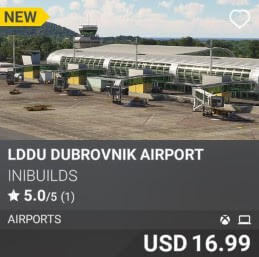 LDDU Dubrovnik Airport by iniBuilds. USD 16.99