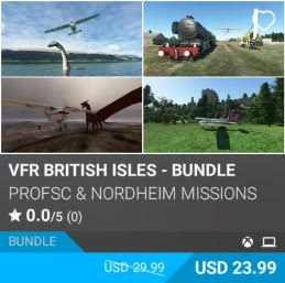 VFR British Isles - Bundle by ProfSC & Nordheim Missions. USD 23.99