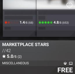 Marketplace Stars by //42. Free.