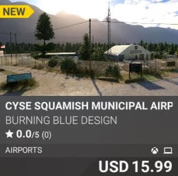 CYSE Squamish Municipal Airport by Burning Blue Design. USD 15.99