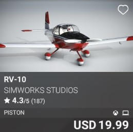 RV-10 by Simworks Studios. USD 19.99