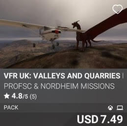 VFR UK: Valleys and Quarries in Wales by ProfSC & Nordheim Missions. USD 7.49