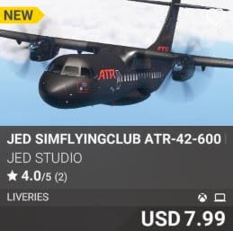 JED simFlyingClub ATR-42-600 Liveries by JED Studio. USD 7.99