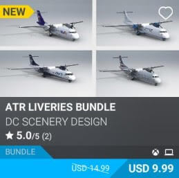 ATR Liveries Bundle by DC Scenery Design. USD 9.99