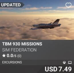 TBM 930 MISSIONS by Sim Federation. USD 7.49