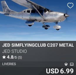 JED simFlyingClub C207 Metal Liveries by JED Studio. USD 6.99