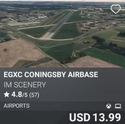 EGXC Coningsby Airbase by IM Scenery. USD 13.99