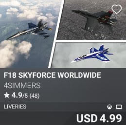 F18 Skyforce Worldwide by 4Simmers. USD 4.99