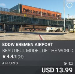 EDDW Bremen Airport by BEAUTIFUL MODEL of the WORLD. USD 13.99