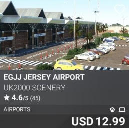 EGJJ Jersey Airport by UK2000 Scenery. USD 12.99