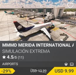 MMMD Merida International Airport by Simulación Extrema. USD 13.99 (on sale for 9.99)