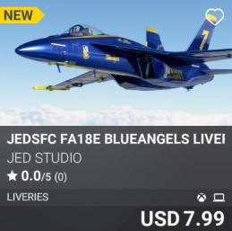 JEDSFC FA18E BlueAngels Liveries by JED Studio. USD 7.99