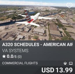 A320 Schedules - American Airlines - Vol 8 by VA SYSTEMS. USD 13.99