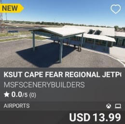 KSUT Cape Fear Regional Jetport by msfscenerybuilders. USD 13.99