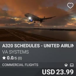 A320 Schedules - United Airlines - Vol 3 by VA SYSTEMS. USD 23.99