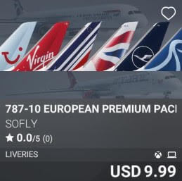 787-10 European Premium Pack by SoFly. USD 9.99