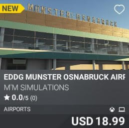 EDDG MUNSTER OSNABRUCK AIRPORT by M'M Simulations. USD 18.99