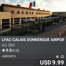 LFAC Calais Dunkerque Airport by AG Sim. USD 9.99