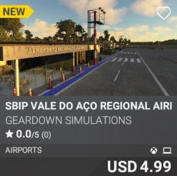 SBIP Vale do Aço Regional Airport by Geardown Simulations. USD 4.99