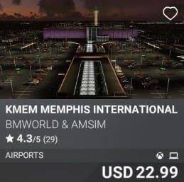 KMEM Memphis International Airport by BMWorld & AmSim. USD 22.99