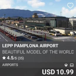 LEPP Pamplona Airport by BEAUTIFUL MODEL of the WORLD. USD 10.99