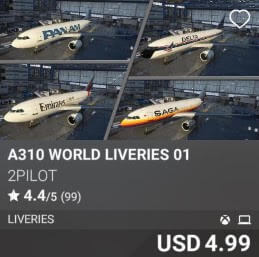 A310 World Liveries 01 2Pilot USD 4.99