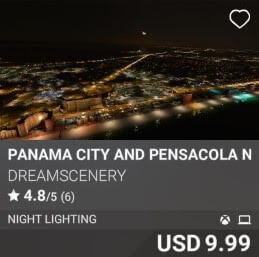 Panama City and Pensacola Night Enhanced by DreamScenery. USD 9.99