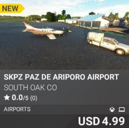 SKPZ Paz De Ariporo Airport South Oak Co USD 4.99