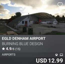 EGLD Denham Airport by Burning Blue Design. USD 12.99