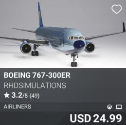 Boeing 767-300ER RHDSimulations USD 24.99