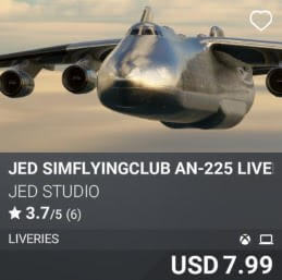 JED simFlyingClub An-225 Liveries by JED Studio. USD 7.99