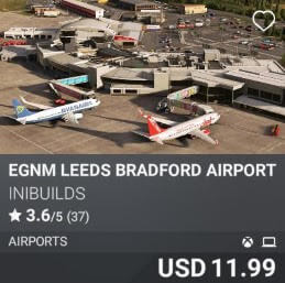 EGNM Leeds Bradford Airport by iniBuilds. USD 11.99