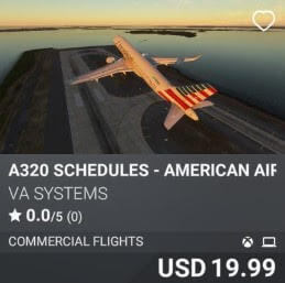 A320 Schedules - American Airlines - Vol 9 by VA SYSTEMS. USD 19.99