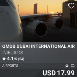 OMDB Dubai International Airport by iniBuilds. USD 17.99