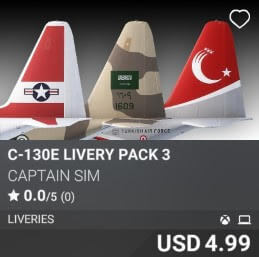 C-130E Livery Pack 3 Captain Sim USD 4.99