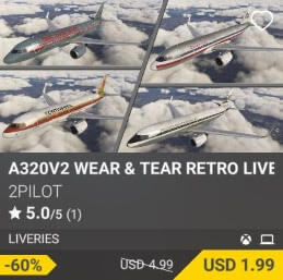 A320V2 Wear and Tear Retro 2Pilot USD 1.99