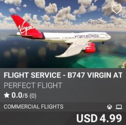 Flight Service - B747 Virgin Atlantic by Perfect Flight. USD 4.99