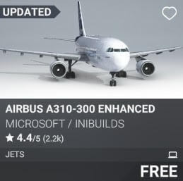 Airbus A310-300 Enhanced by Microsoft / iniBuilds. Free.