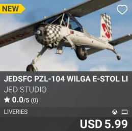 JEDSFC PZL-104 Wilga E-STOL Liveries by JED Studio. USD 5.99