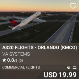 A320 Flights - Orlando (KMCO) - Vol 2 by VA SYSTEMS. USD 19.99